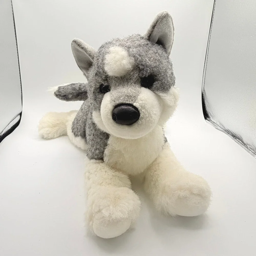 Bass Pro Shops Sasha Husky Plush Stuffed Animal Kids Grey White Realistic